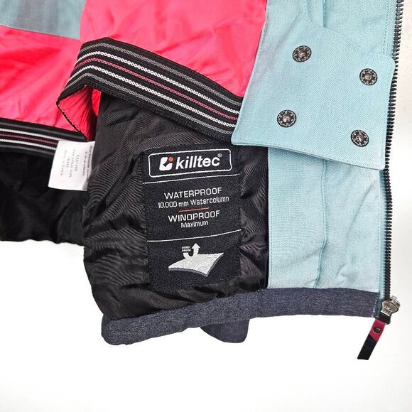 KILLTEC Torey Insulated Purple Blue Gray Waterproof Ski Snow Hooded Jacket 14 Jr - Picture 8 of 12